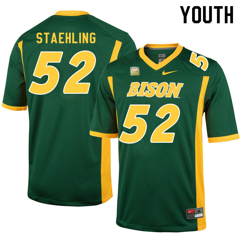 Youth #52 Nathaniel Staehling North Dakota State Bison College Football Jerseys Sale-Green - Click Image to Close